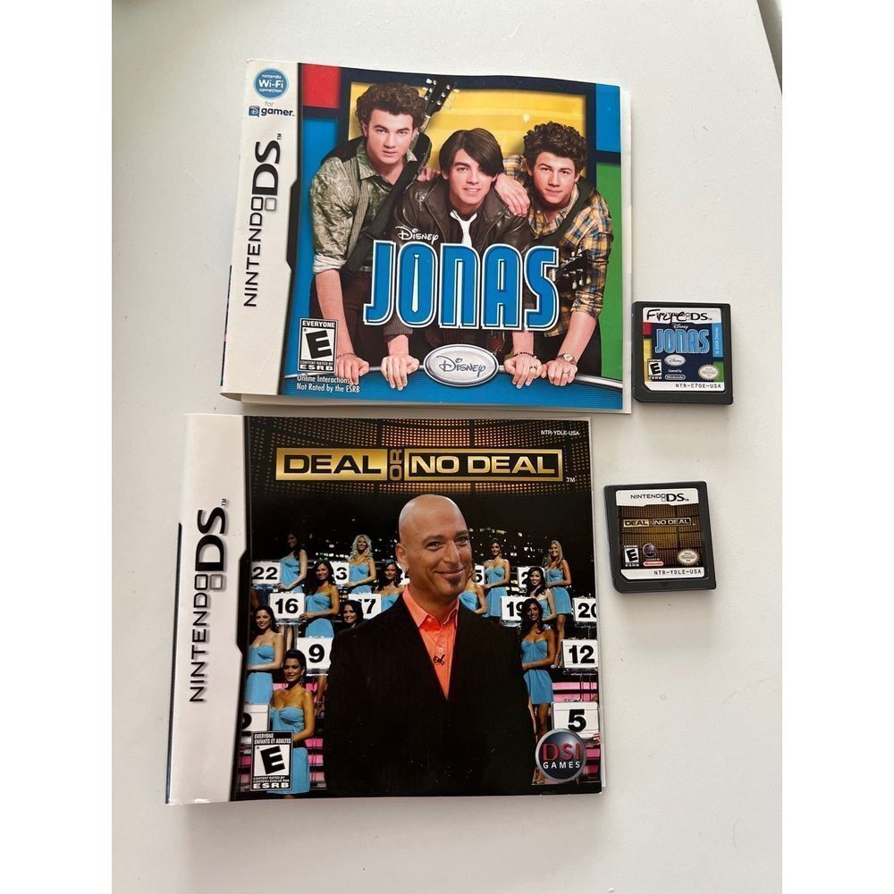 Lot Nintendo‎ DS : Deal Or No Deal & Disney Jonas Video Games & art Work